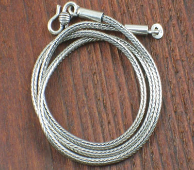 Sterling Silver Rope Chain - bali f